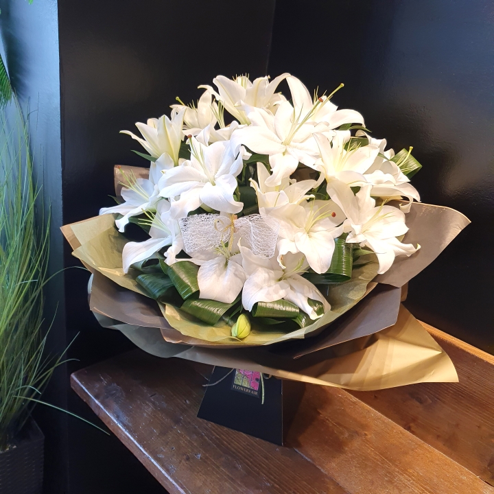 Classic White Lily Bouquet