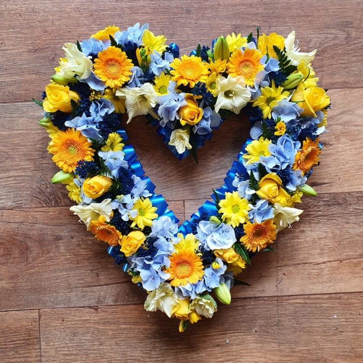 Yellow and Blue Open Heart