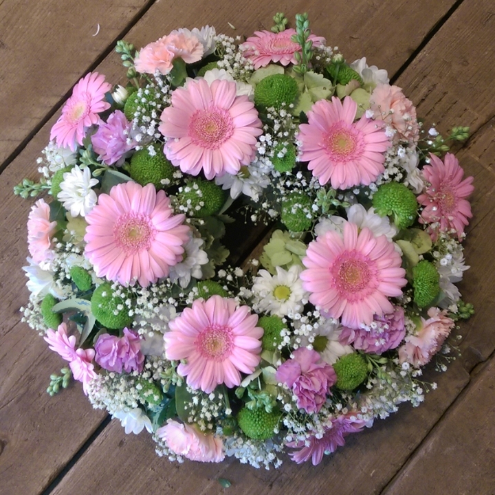 Gerbera Wreath Telford funeral flowers