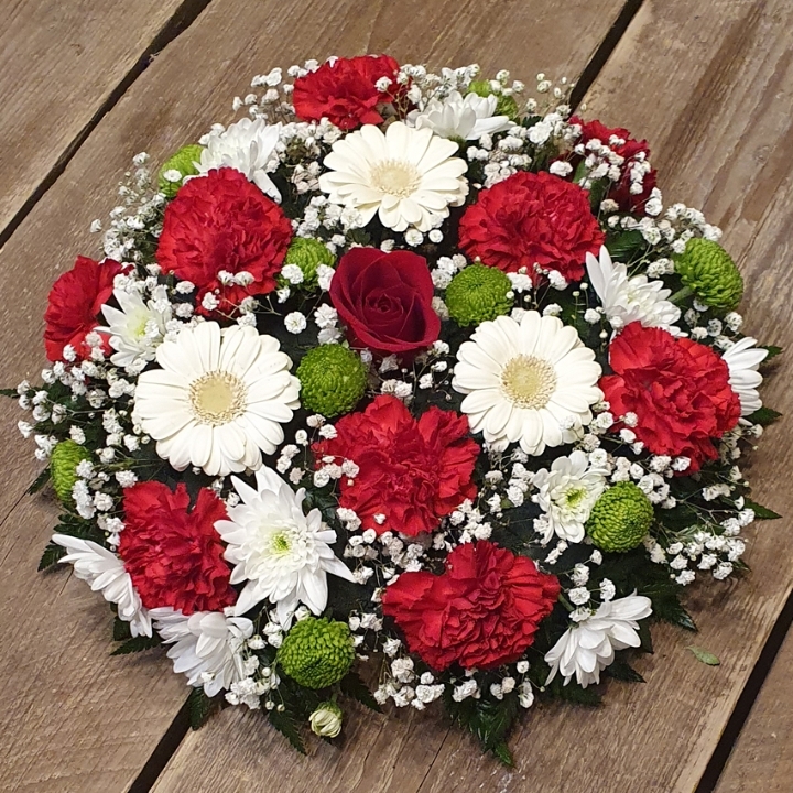 Red and White Posy