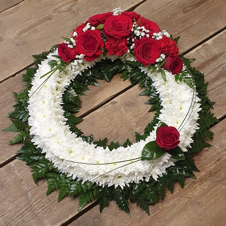 Red Rose Based Wreath