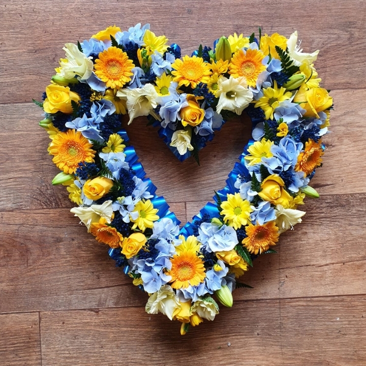 Yellow and Blue Open Heart